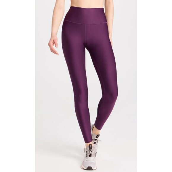 Alo High-Waist Airlift Leggings Dark Plum Purple Hi-Rise Waisted Skinny Pants M - Picture 3 of 8